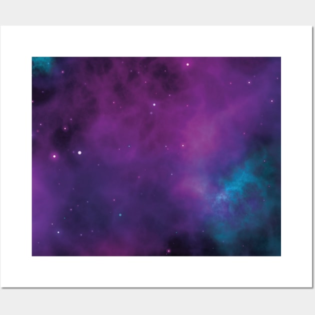 purple blue galaxy nebula sky design Wall Art by star trek fanart and more